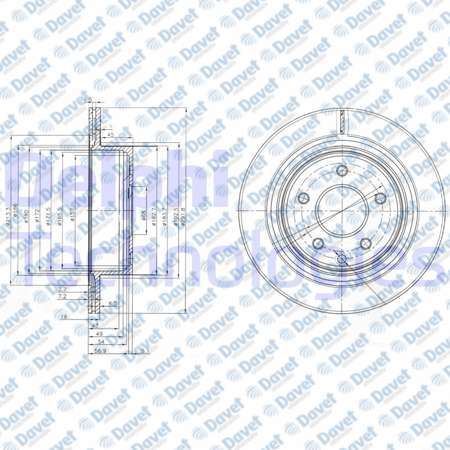 DELPHI BG3765C Fren Diski Arka Koleos 08> / 300zx 03> Qashqai 07> X-Trail 01>13 Leaf 10> Havali 292mm